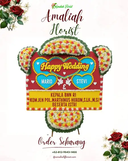 Papan Bunga Pernikahan Krandan